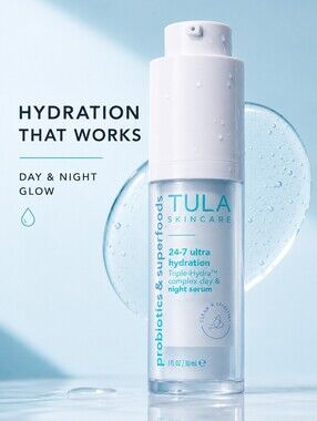 TULA Skin Care 24/7 Ultra Hydration - Triple Hydra Complex Day & Night Serum, Pl